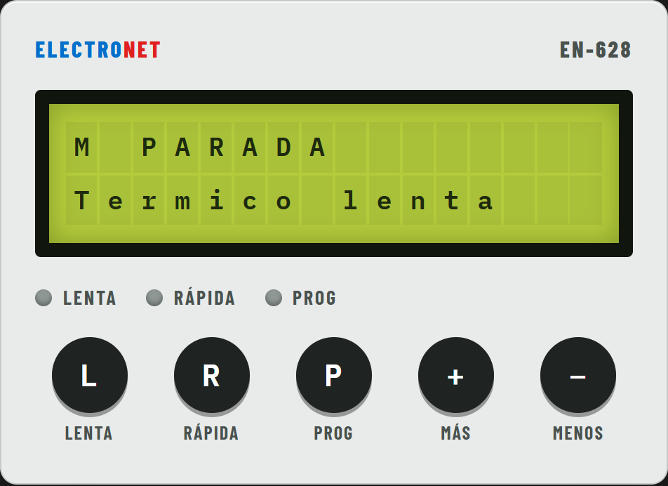 Pantalla M PARADA, Termico lenta.